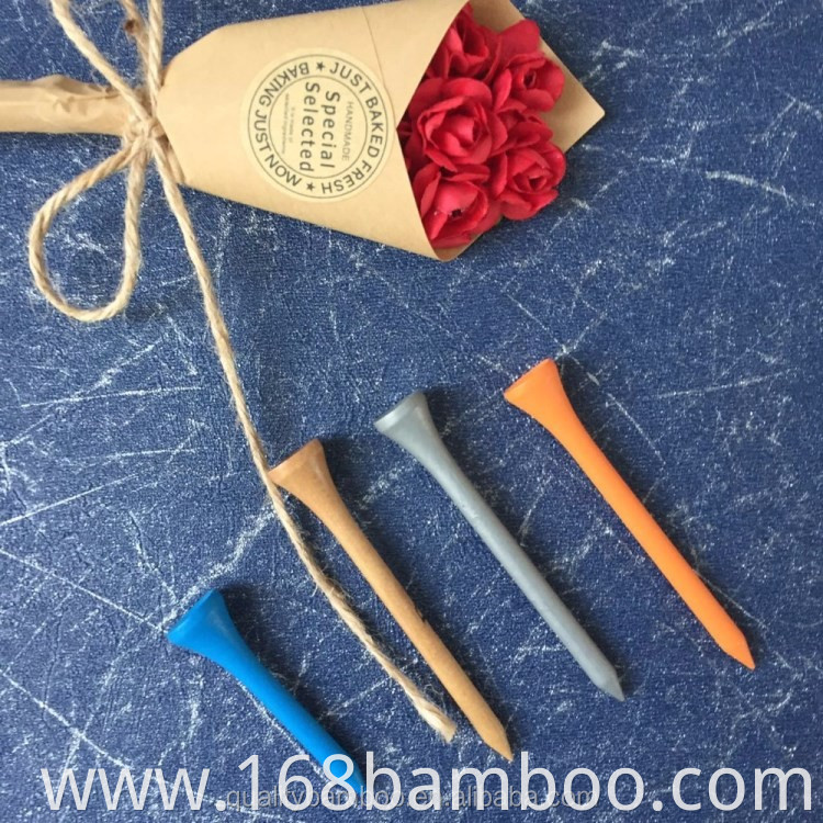 Colorful bamboo golf tee